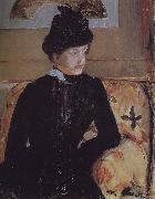 Mary Cassatt The young girl in the black oil painting reproduction